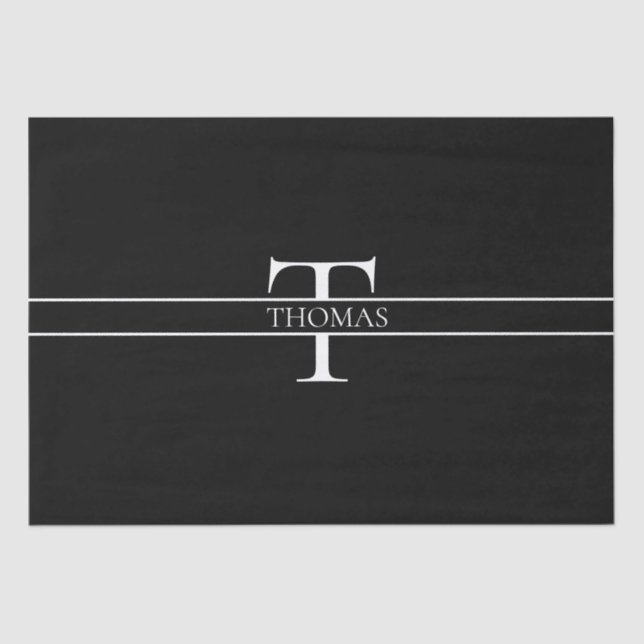 Eleganter Personalisierter Mit Monogramm Individue Seidenpapier (Vorderseite)