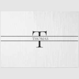 Eleganter Personalisierter Mit Monogramm Individue Seidenpapier