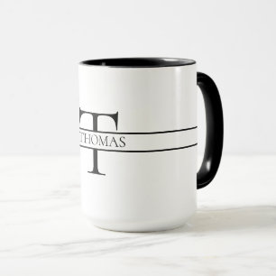 Eleganter Personalisierter Mit Monogramm Individue Tasse