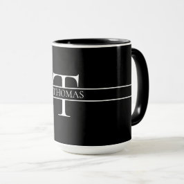 Eleganter Personalisierter Mit Monogramm Individue Tasse
