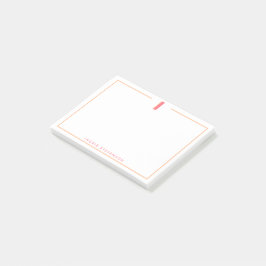 Eleganter personalisierter Monogramm-3D-Buchstabe  Post-it Klebezettel