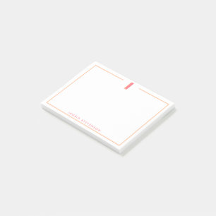 Eleganter personalisierter Monogramm-3D-Buchstabe  Post-it Klebezettel