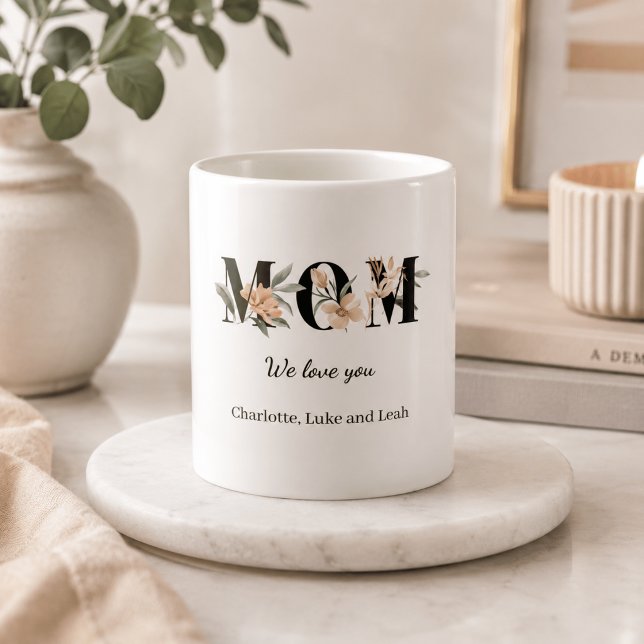 Eleganter personalisierter Mutter-Tasse-Geburtstag Kaffeetasse (Von Creator hochgeladen)