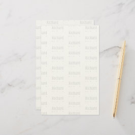 Eleganter personalisierter Name  Briefpapier