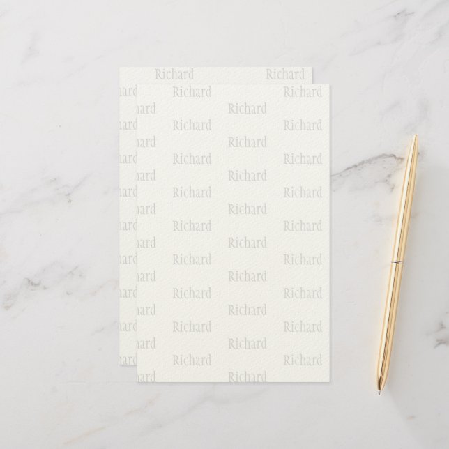 Eleganter personalisierter Name  Briefpapier (Vorderseite/Rückseite Beispiel)