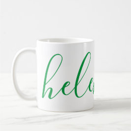 Eleganter Personalisierter Name Custom Kelly Green Kaffeetasse