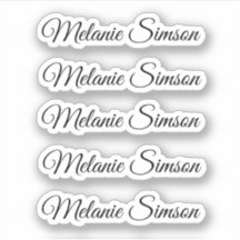 Eleganter personalisierter Name eines schwarzen wh