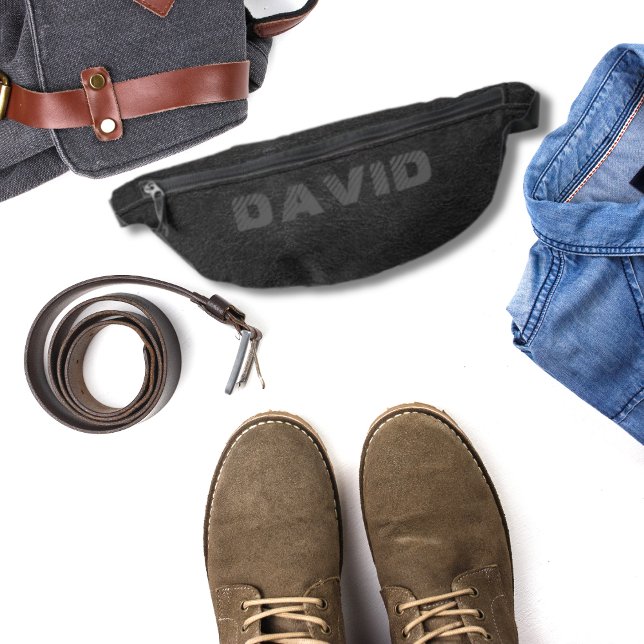 Eleganter Personalisierter Name für Black Imitats  Bauchtasche (Von Creator hochgeladen)