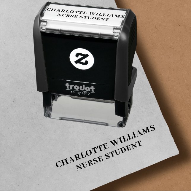 Eleganter Personalisierter Name Krankenschwester S Permastempel (Elegant Personalized Name Nurse Student Self-inking Stamp
)