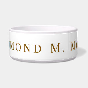 Eleganter personalisierter Name Napf