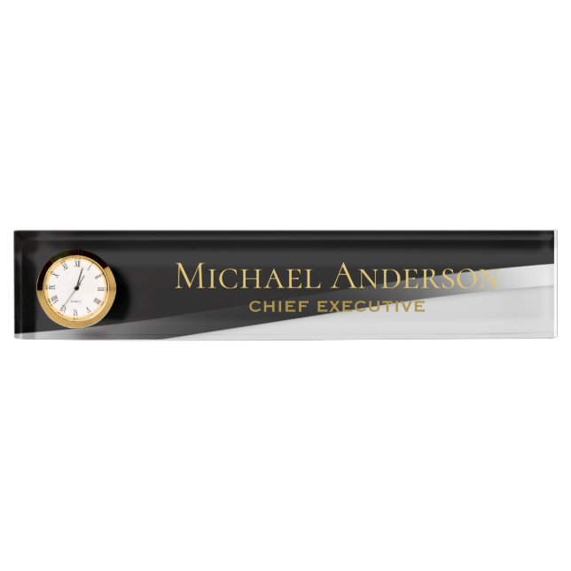 Eleganter Personalisierter Schreibtisch Name Plate Namensplakette (Vorderseite)
