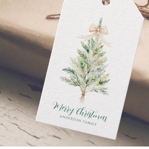 Eleganter personalisierter Weihnachtsbaum Geschenkanhänger