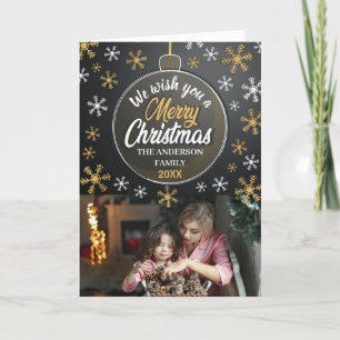 Eleganter personalisierter Weihnachtsbaumanhänger  Feiertagskarte