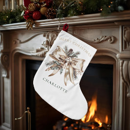 Eleganter personalisierter Weihnachtsstrumpf Großer Weihnachtsstrumpf