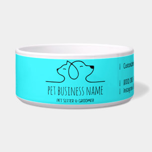 Eleganter Petsitter Hund Katze Logo Veterinär Napf