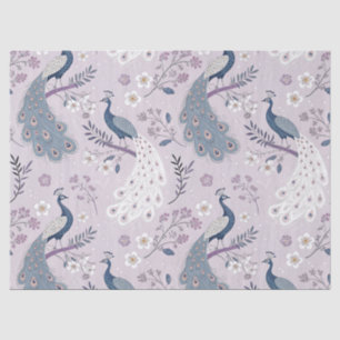 Eleganter Pfau Floral Vintage (4) Seidenpapier