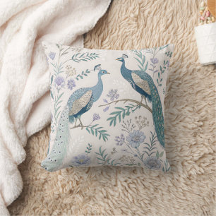 Eleganter Pfau Floral Vintage (7) Kissen