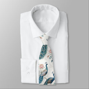 Eleganter Pfau Floral Vintage (8) Krawatte