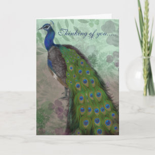 Eleganter Pfau Karte