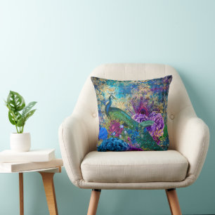 Eleganter Pfau Kissen