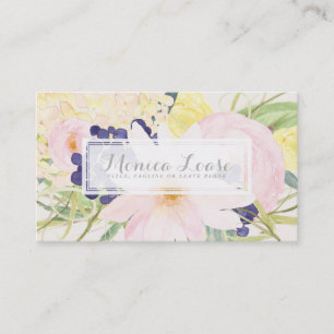 Eleganter Pfirsich-Preppy personalisiertes Visitenkarte
