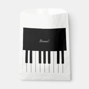 Eleganter Piano Keyboard Individuelle Name & Messa Geschenktütchen