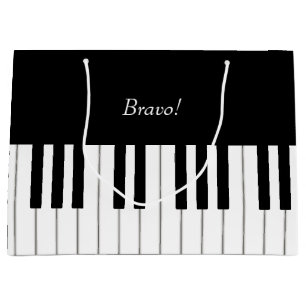 Eleganter Piano Keyboard Individuelle Name & Messa Große Geschenktüte