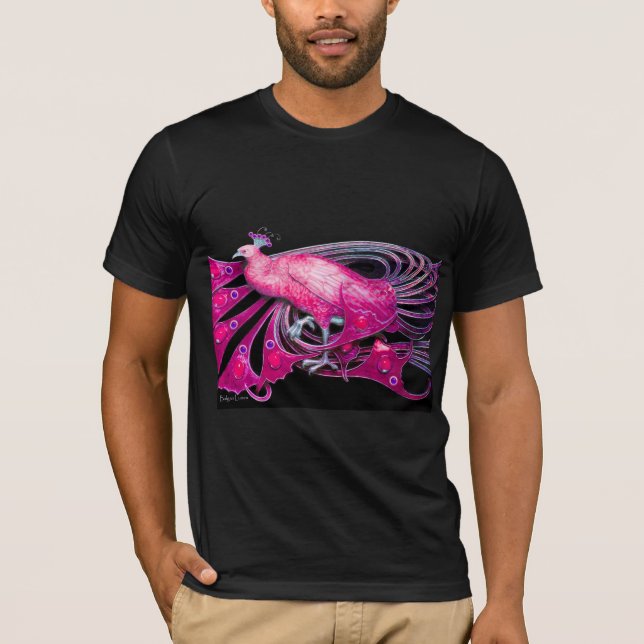 ELEGANTER PINK, FUCHSIA, SCHWARZ T-Shirt (Vorderseite)