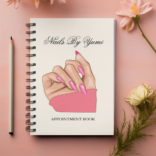 Eleganter Pink-Nägel Manicurist Termin Salon Notizbuch