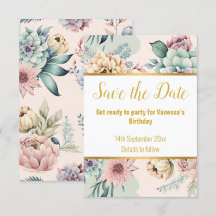 ELEGANTER PINK SPRING FLORAL RESPONSE RSVP CARD