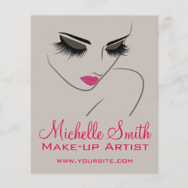 Eleganter Pink und Gray Lash Extension Schönheitss Flyer