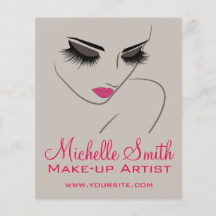 Eleganter Pink und Gray Lash Extension Schönheitss Flyer