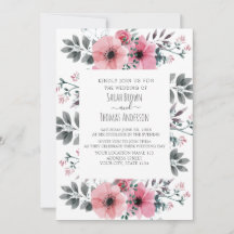 ELEGANTER PINK & WHITE INVITE