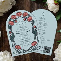 Eleganter Pinker Pfingstrosen-Art-Nouveau-Hochzeit