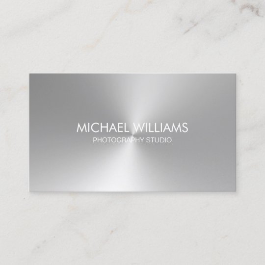 Eleganter Pladiert Professioneller Silber Metall Visitenkarte Zazzle At