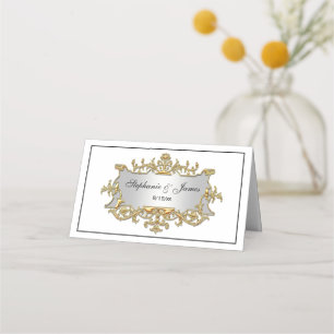 Eleganter Platzkartenhalter mit falscher Goldfilig Platzkarte