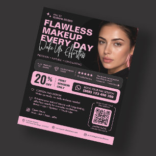 Eleganter PMU-Künstler Ästhetische Schönheit Pink Flyer