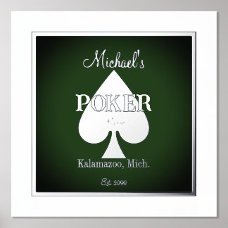 Eleganter Poker Kartenspielen Foil Akzent Foliendrucke