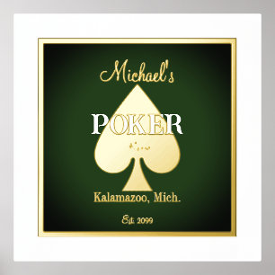 Eleganter Poker Kartenspielen Foil Akzent Foliendrucke