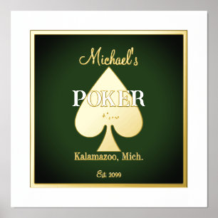 Eleganter Poker Kartenspielen Foil Akzent Foliendrucke
