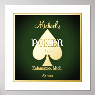 Eleganter Poker Kartenspielen Foil Akzent Foliendrucke