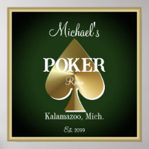 Eleganter Poker Spielkarten Zimmerposter drucken