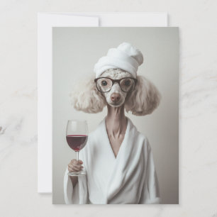 Eleganter Poodle Wellness-Center Moment Einladung