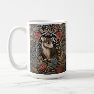 Eleganter Possum William Morris Inspiriert Floral Kaffeetasse