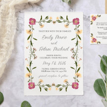 Eleganter Pressed Wildblume Garden Boho Wedding