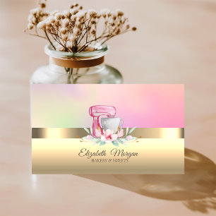 Eleganter professioneller Kuchengemischer Blumenbä Visitenkarte