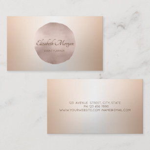 Eleganter professioneller Roségold-Kreis Visitenkarte