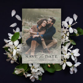 Eleganter QR Code 2 Foto Hochzeit Save The Date