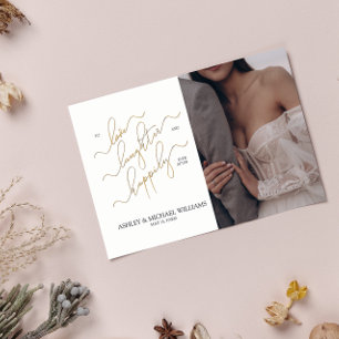 Eleganter QR Code 3 Foto Script glücklich immer na Einladung