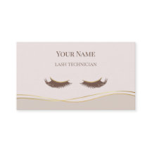 Eleganter QR-Code Beige und Gold Wimpernstylistin